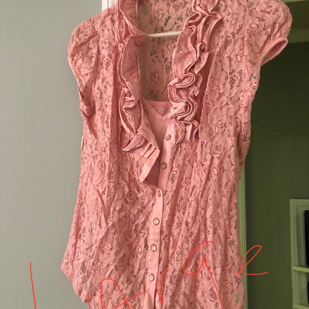 Ladies top with built in camisole